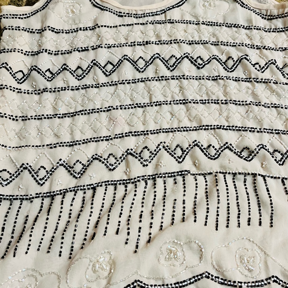 Charming Charlie Elegant Cream Blouse